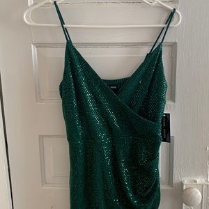 Green sequin dress